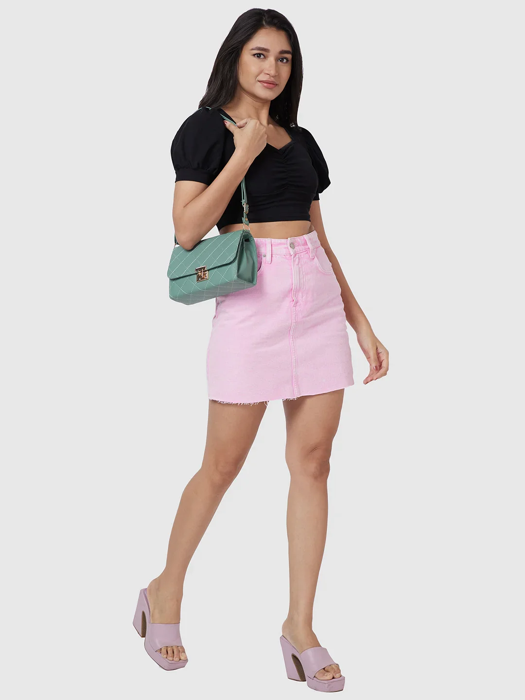 Caprese Jane Medium Bottle Green Sling Bag - Image 2