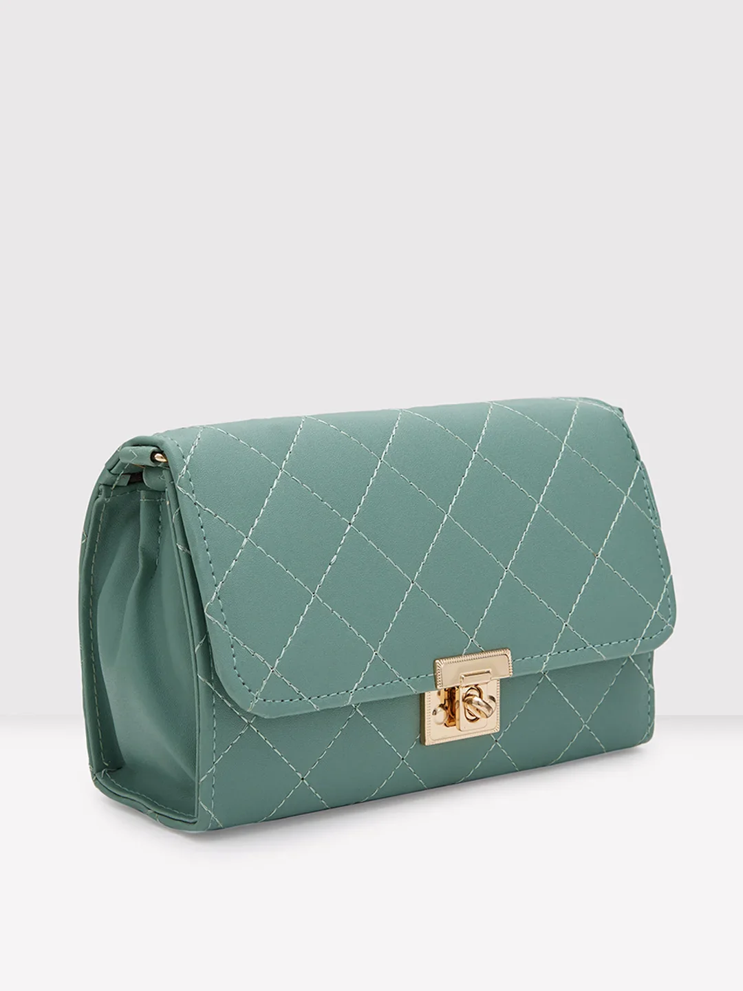 Caprese Jane Medium Bottle Green Sling Bag - Image 7
