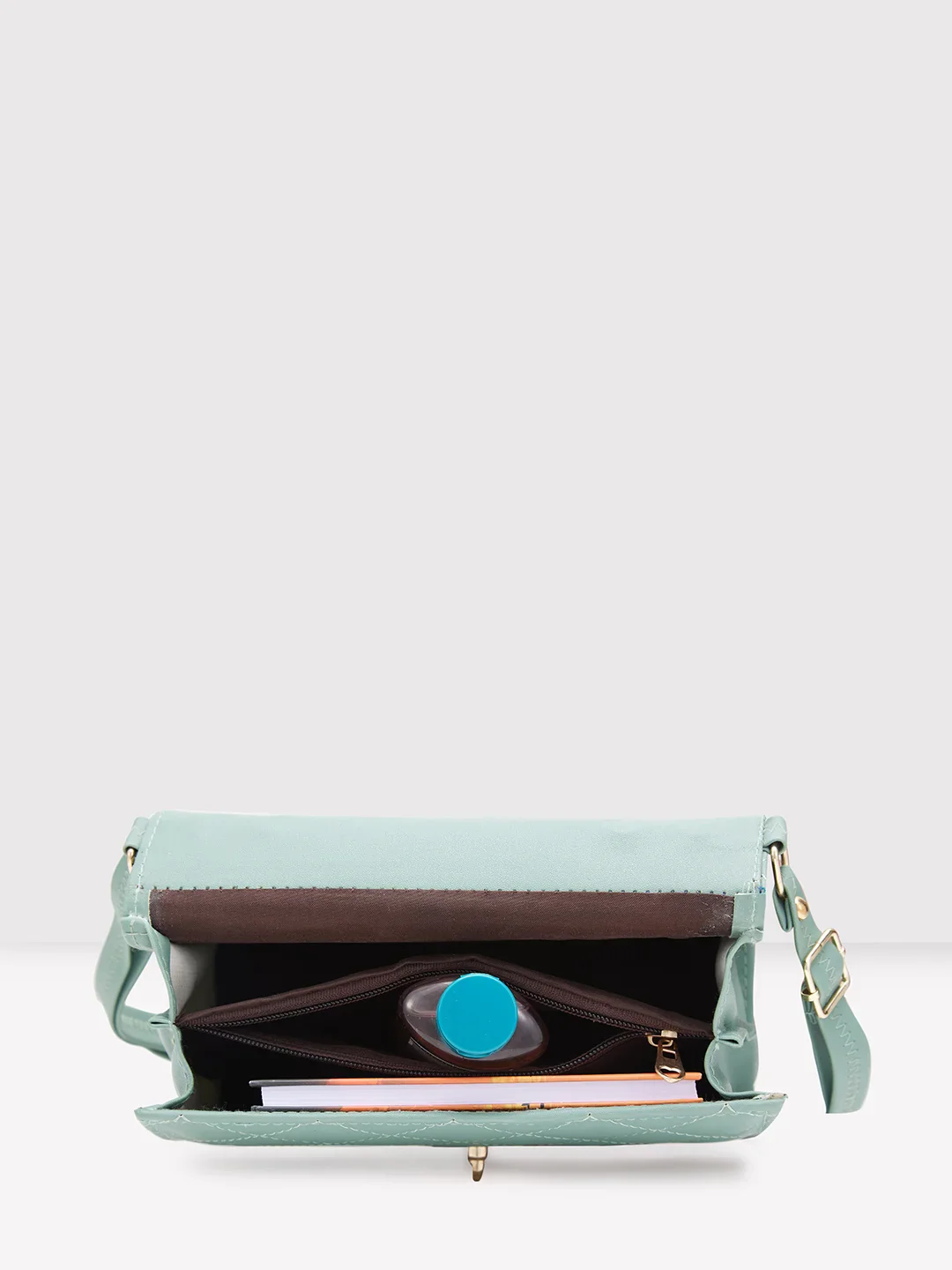 Caprese Jane Medium Bottle Green Sling Bag - Image 9