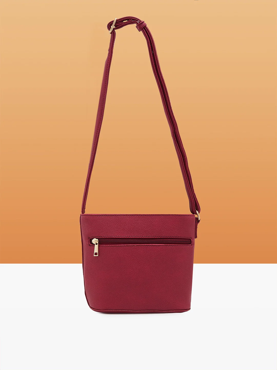 Caprese Jane Medium Deep Red Sling Bag - Image 6