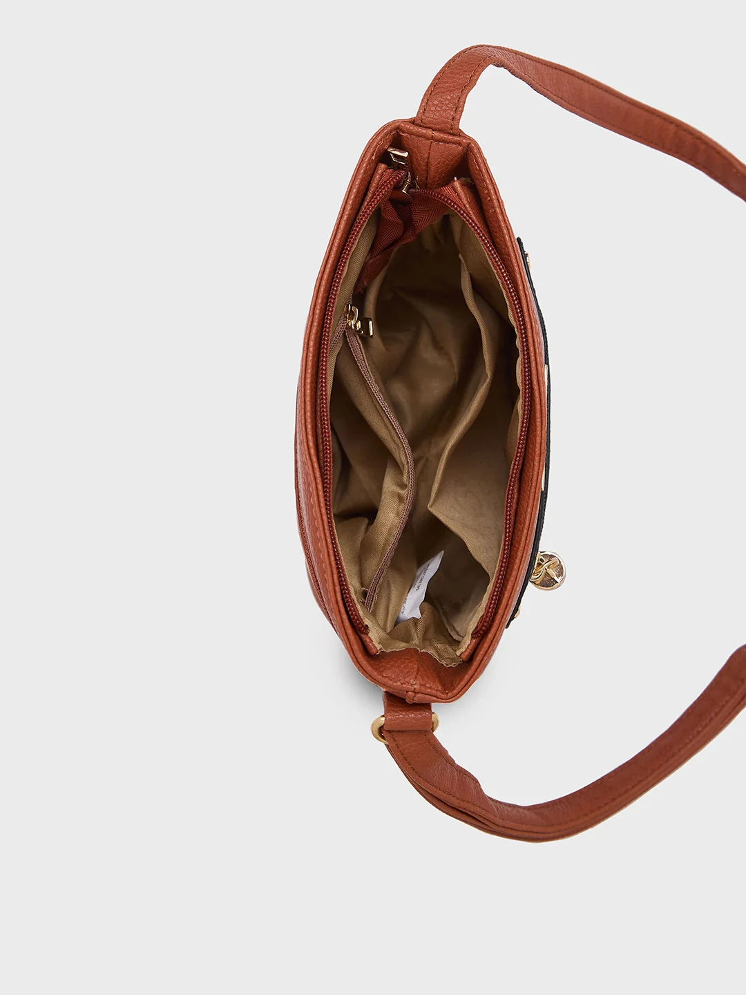 Caprese Jane Medium Tan Sling Bag - Image 7