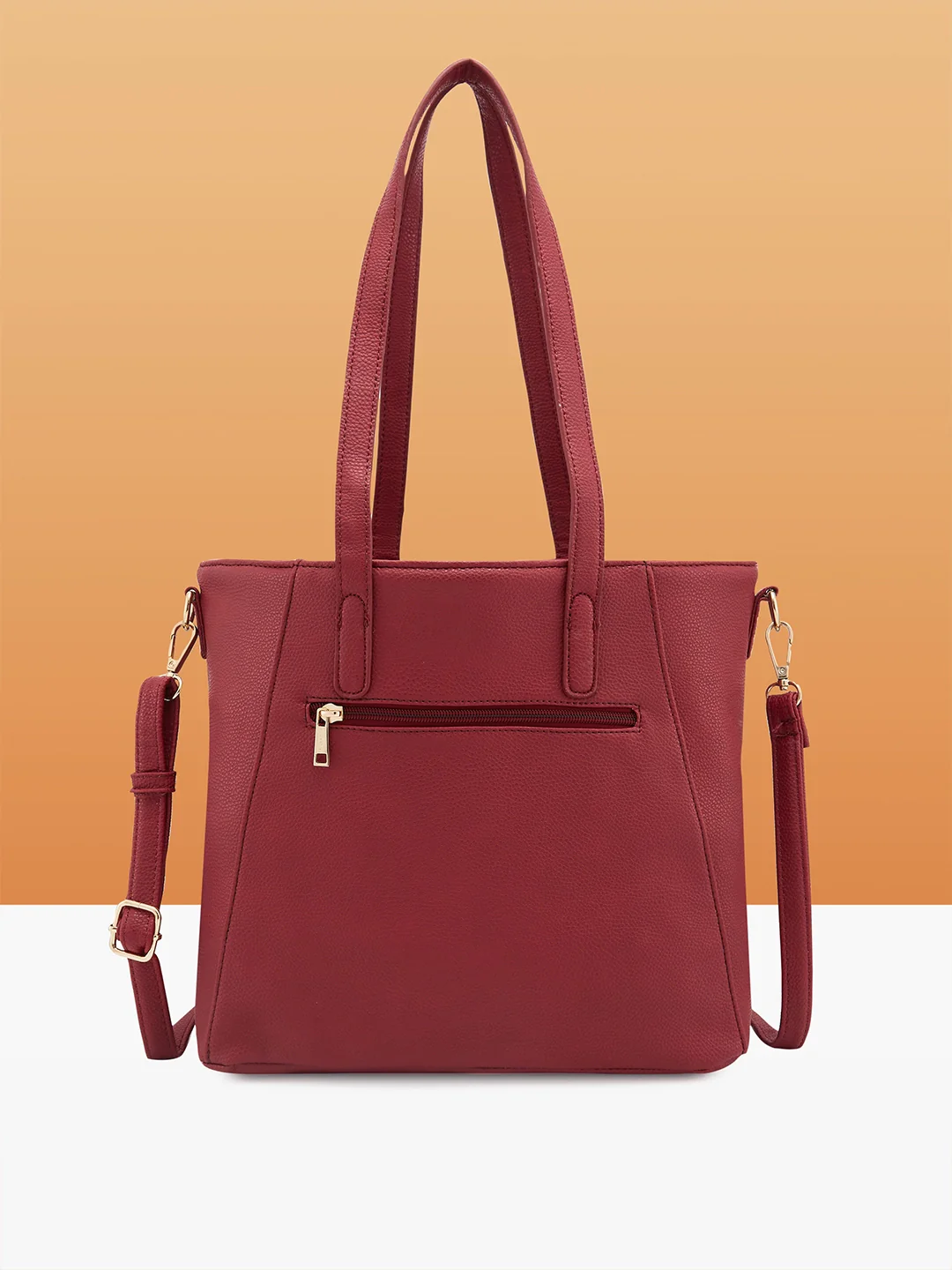 Caprese Jane Large Deep Red Tote Bag - Image 5