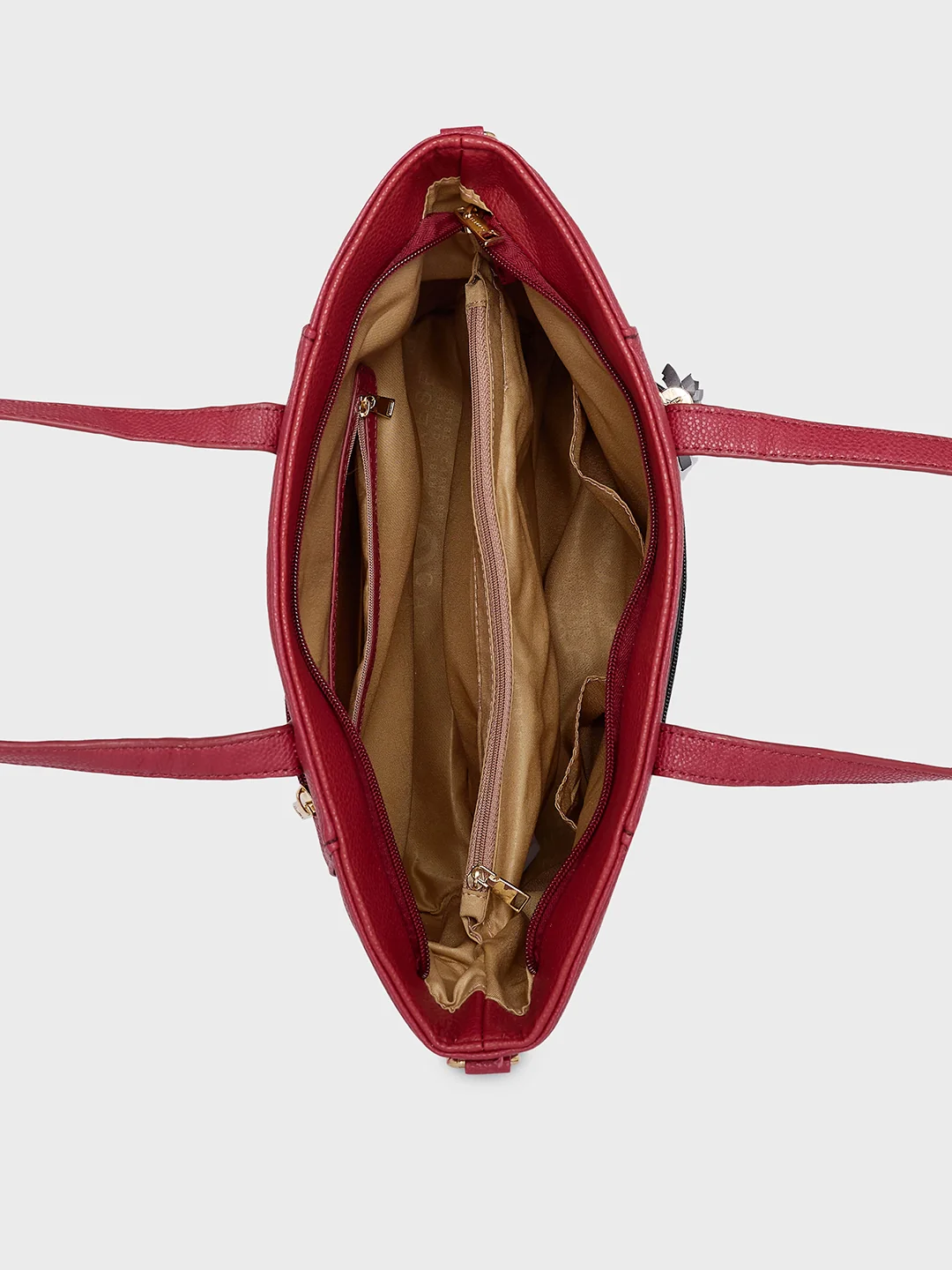 Caprese Jane Large Deep Red Tote Bag - Image 7