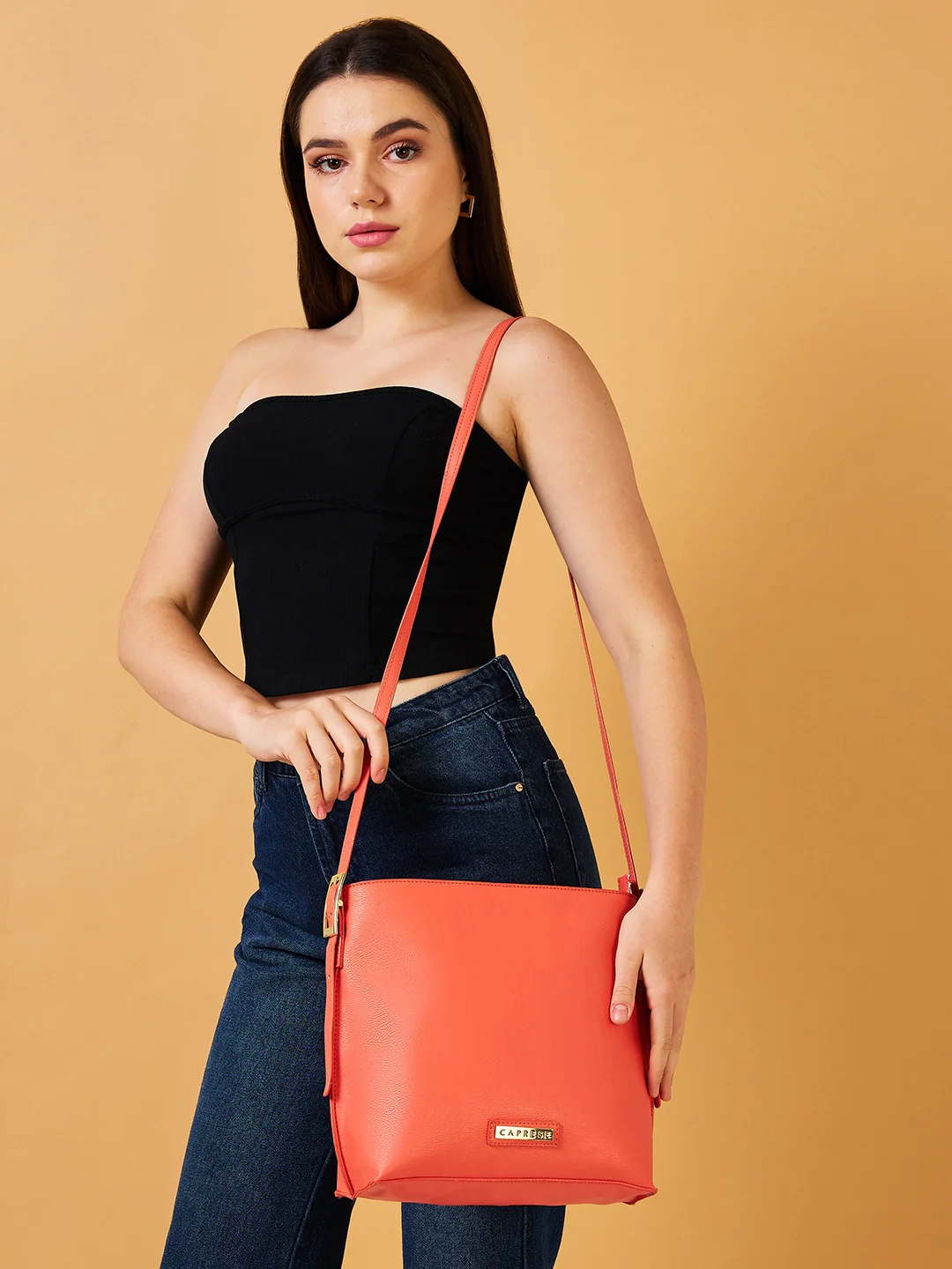 Caprese Janet Large Blush Sling Bag - Image 2