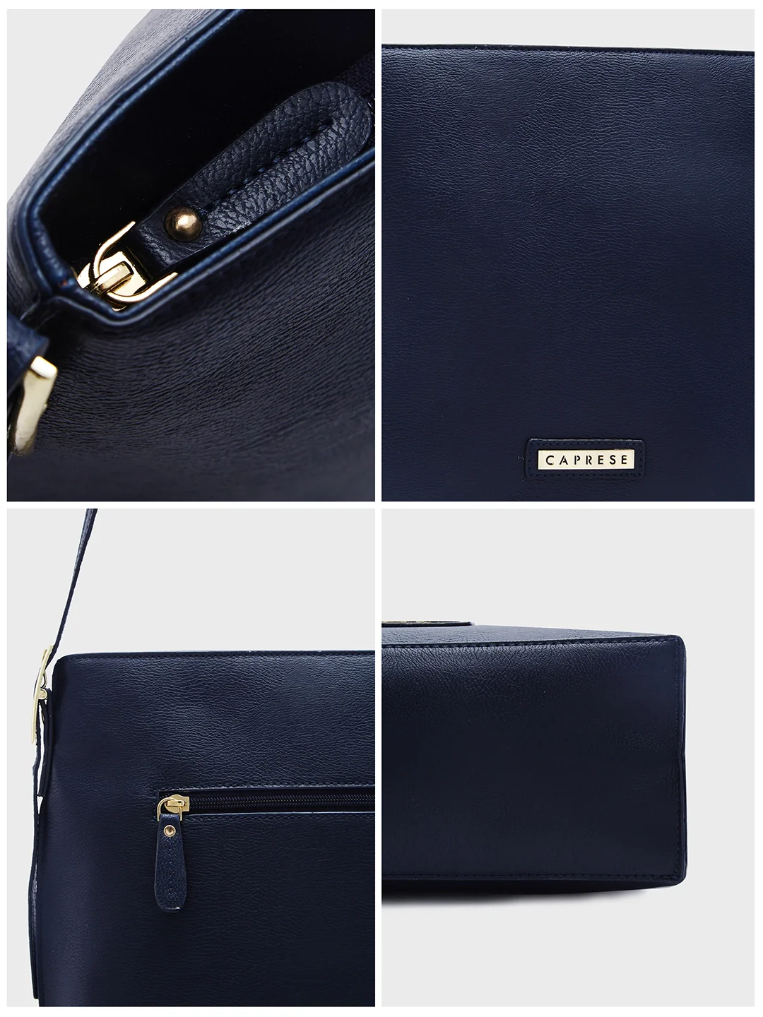 Caprese Janet Large Navy Blue Sling Bag - Image 13