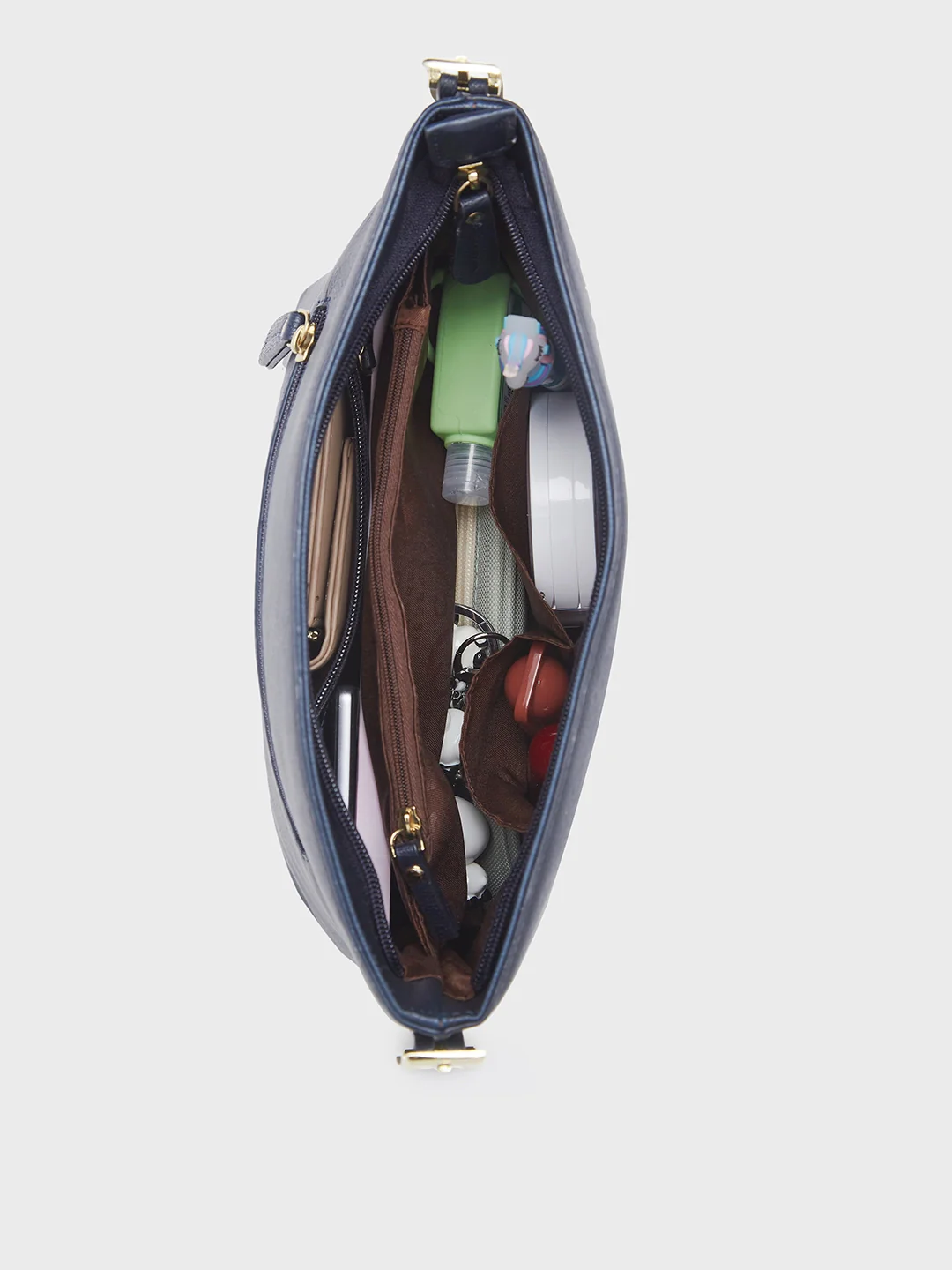 Caprese Janet Large Navy Blue Sling Bag - Image 8
