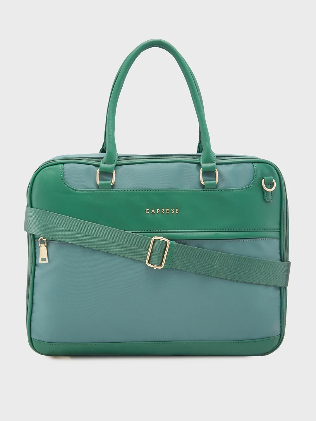 Caprese Jasper Large Light Green Laptop Bag - Image 14