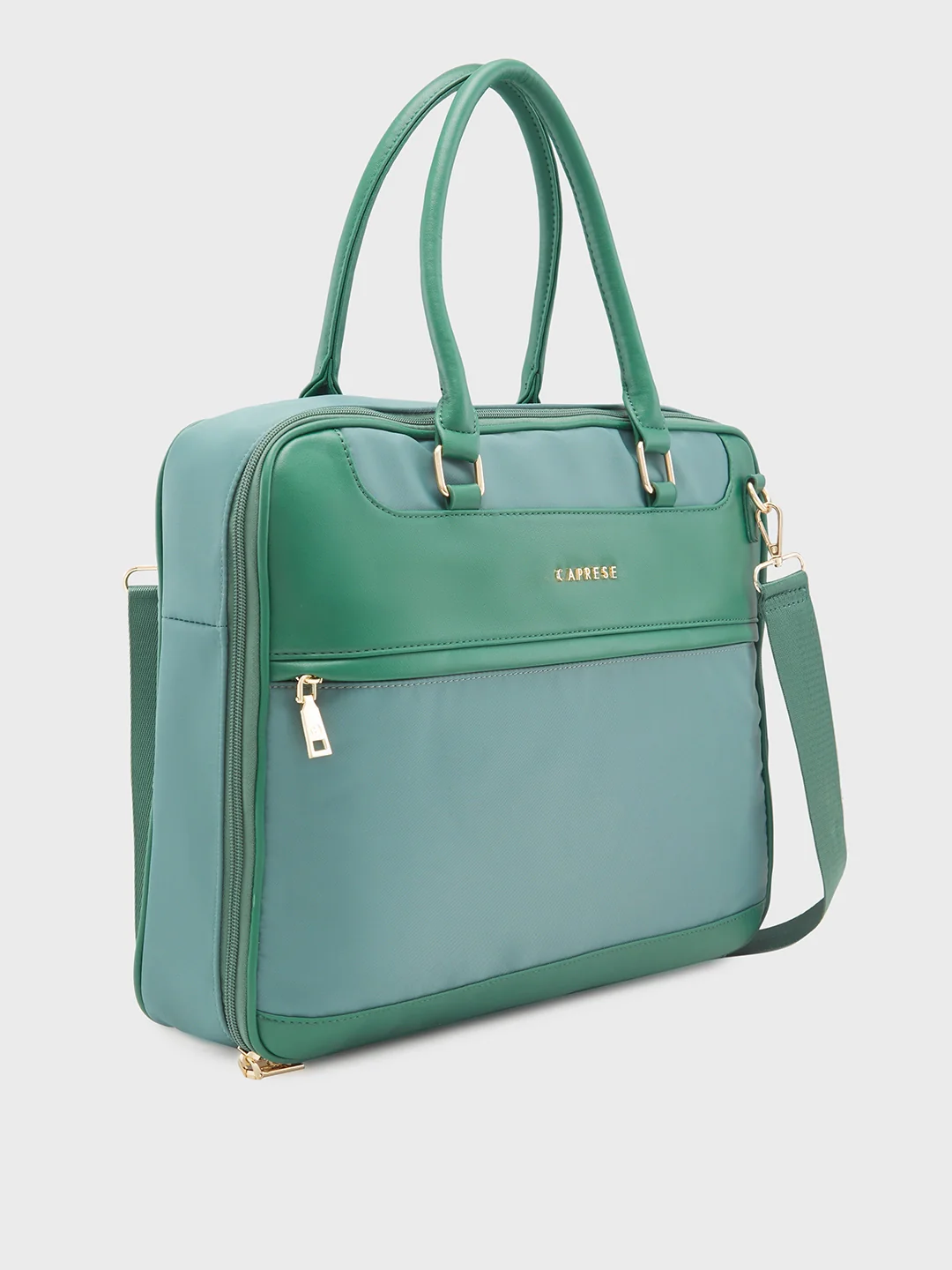 Caprese Jasper Large Light Green Laptop Bag - Image 5