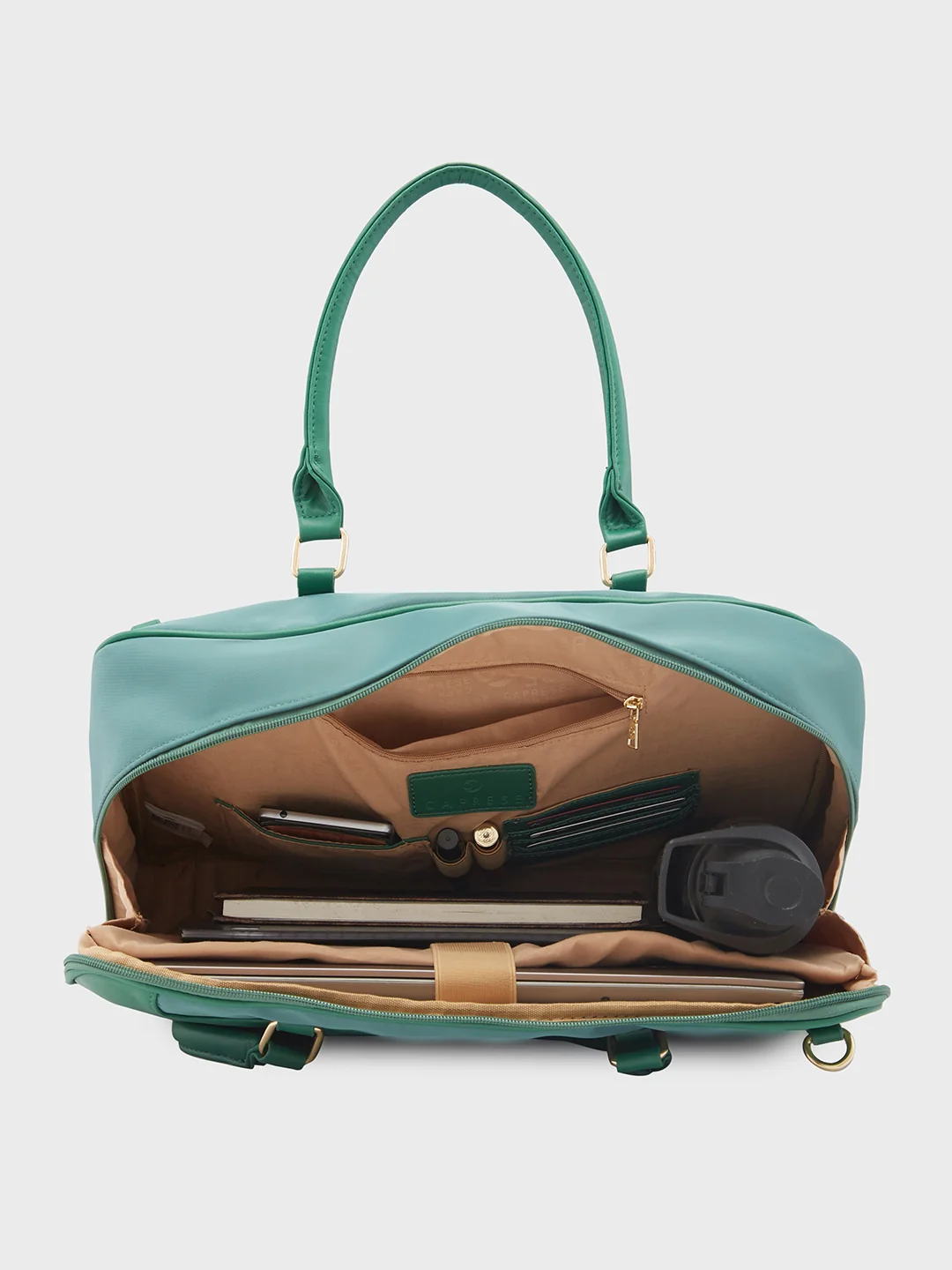 Caprese Jasper Large Light Green Laptop Bag - Image 9