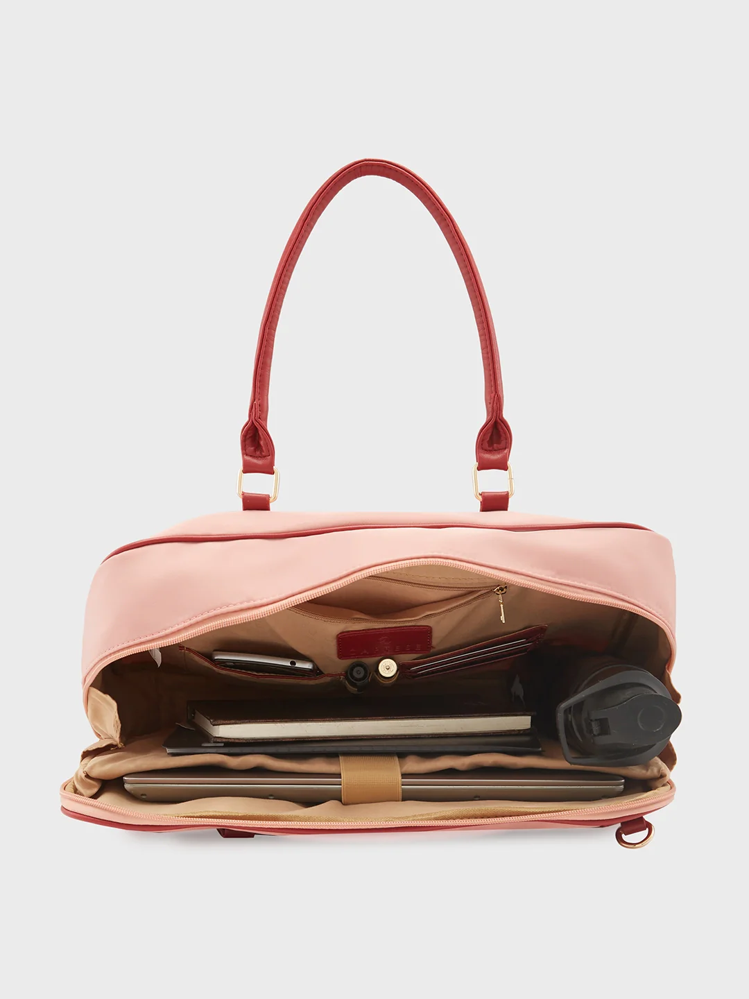 Caprese Jasper Large Light Pink Laptop Bag - Image 9