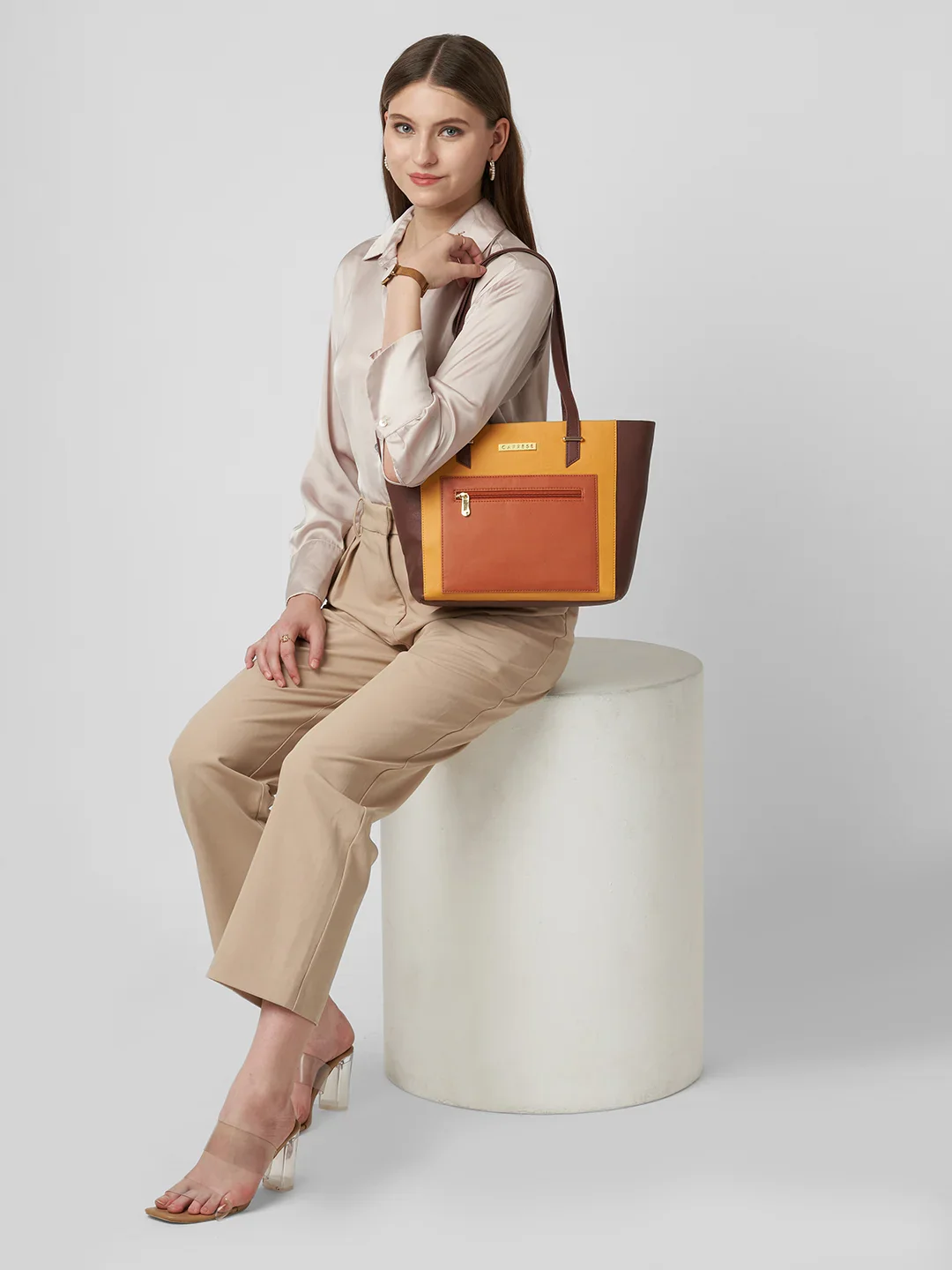 Caprese  Jelly Medium Chocolate Brown Tote Bag - Image 10