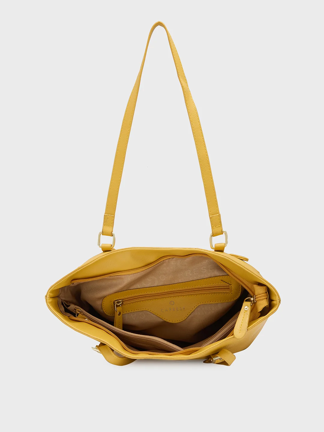 Caprese Jenny Medium Ocher Tote Bag - Image 6