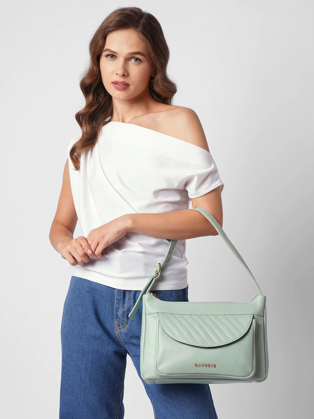 Caprese Jessica Medium Green Hobo Bag - Image 2