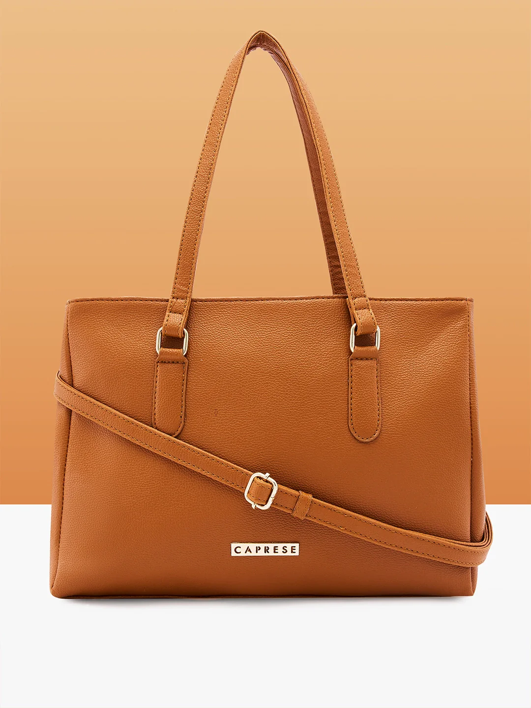 Caprese Jolie Medium Tan Tote Bag