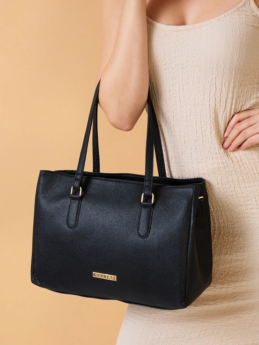 Caprese Jolie Medium Black Tote Bag - Image 10