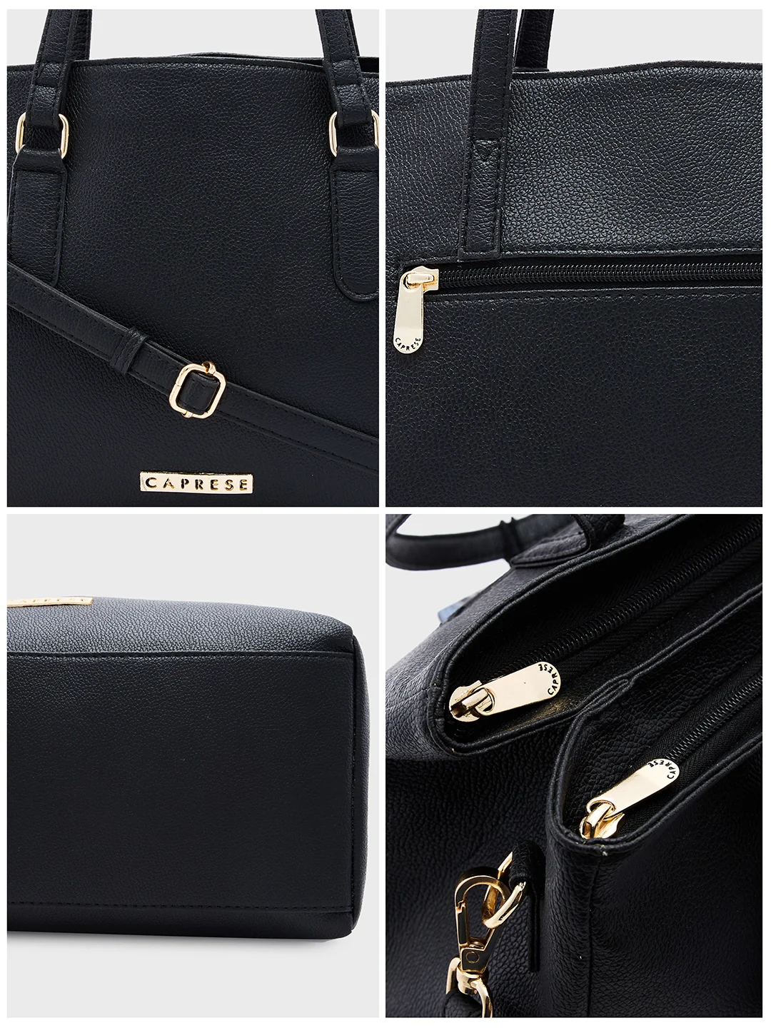 Caprese Jolie Medium Black Tote Bag - Image 14