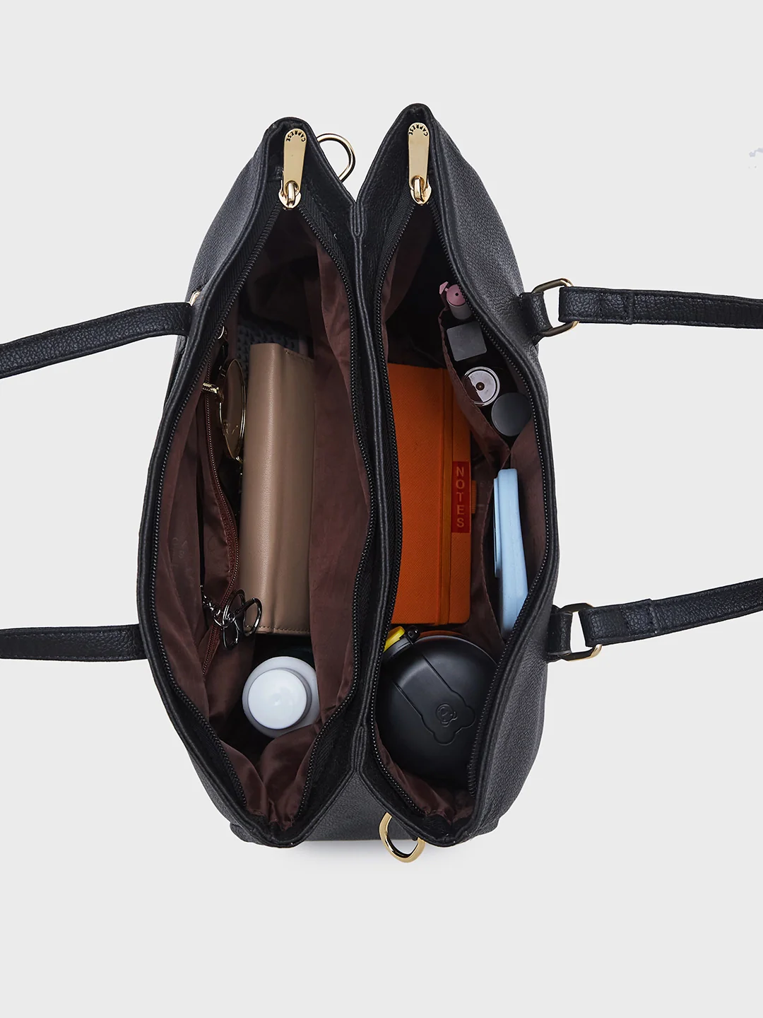 Caprese Jolie Medium Black Tote Bag - Image 8