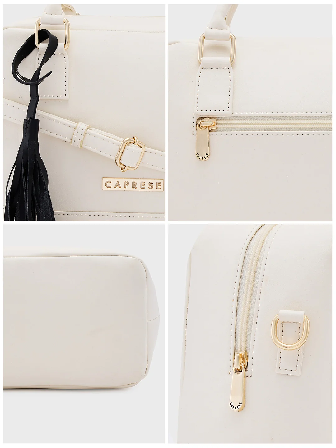 Caprese Jones Small Off White Satchel - Image 13