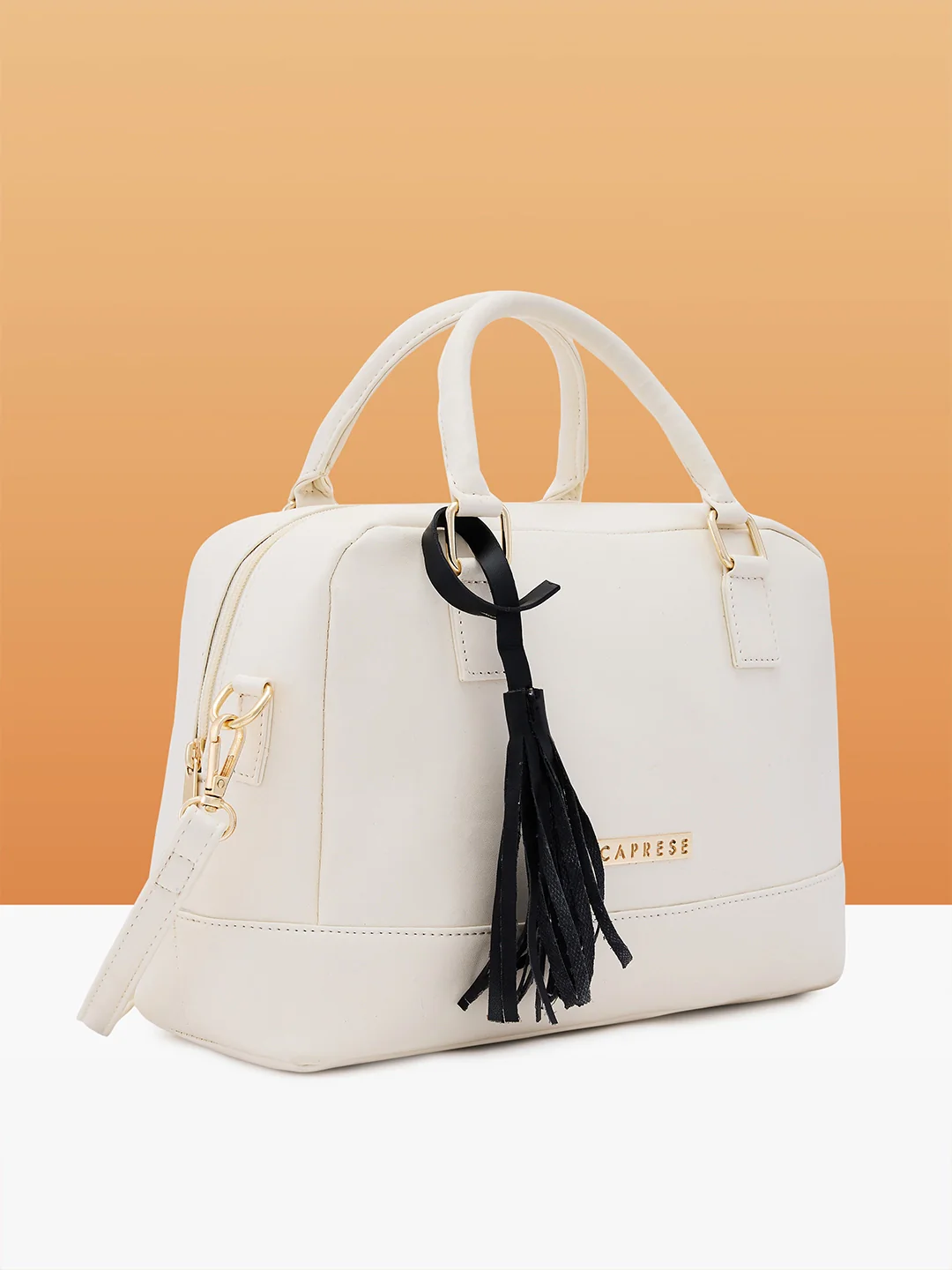 Caprese Jones Small Off White Satchel - Image 4