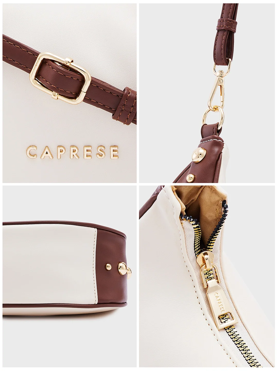 Caprese Josie Small Beige Hobo Bag - Image 10