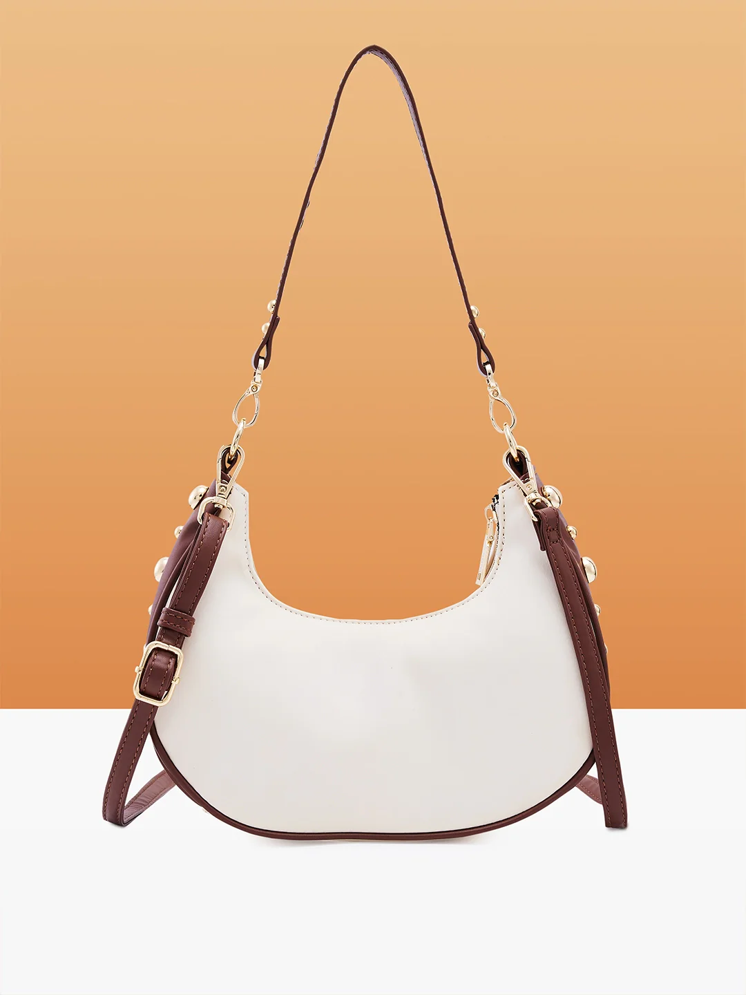 Caprese Josie Small Beige Hobo Bag - Image 6