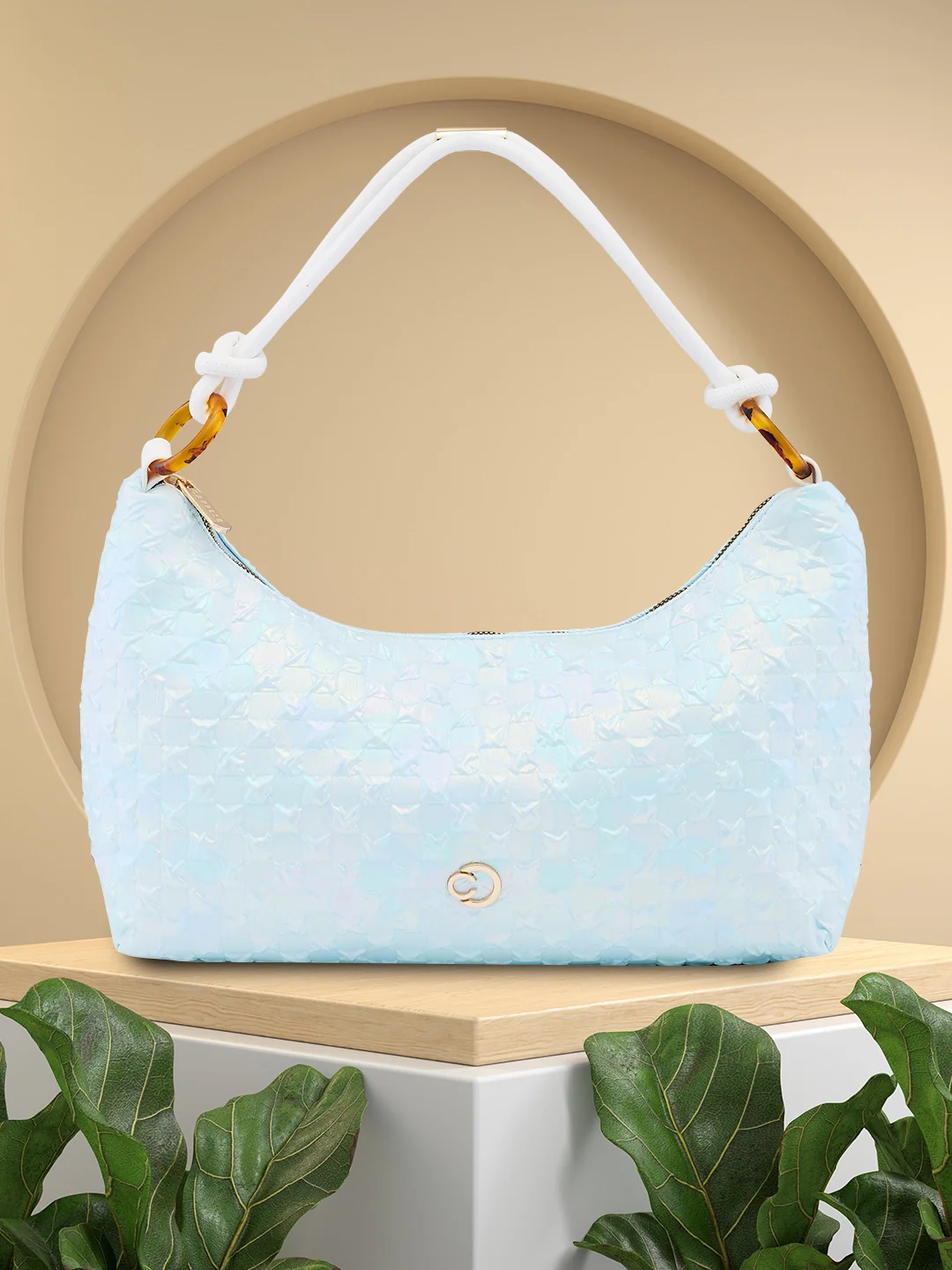 Caprese Josie Large Sky Blue Hobo Bag - Image 13