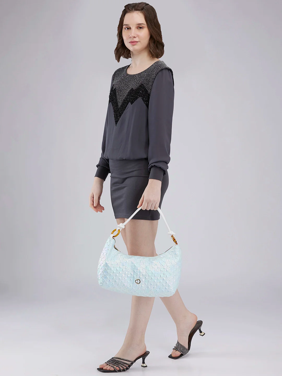 Caprese Josie Large Sky Blue Hobo Bag - Image 2