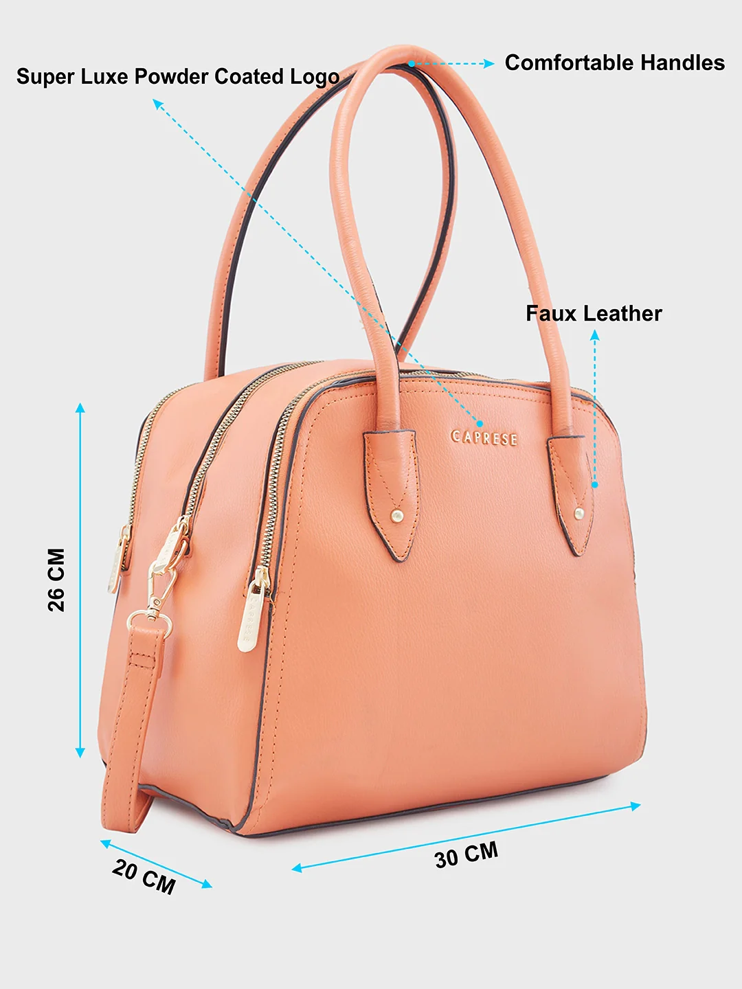Caprese Josie Large Terra Satchel Bag - Image 7