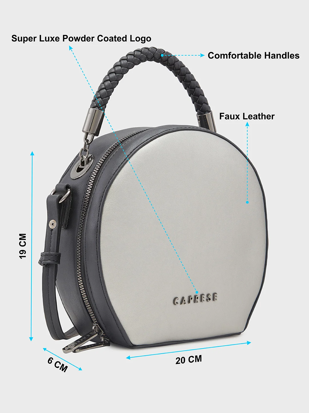 Caprese Josie Medium Black Sling Bag - Image 7