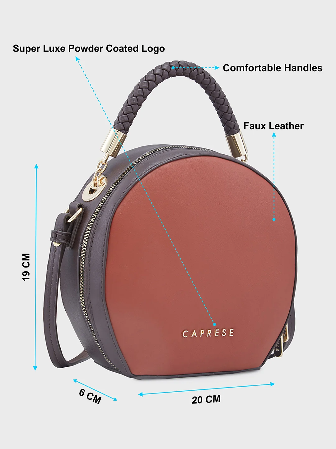 Caprese Josie Medium Brown Sling Bag - Image 7