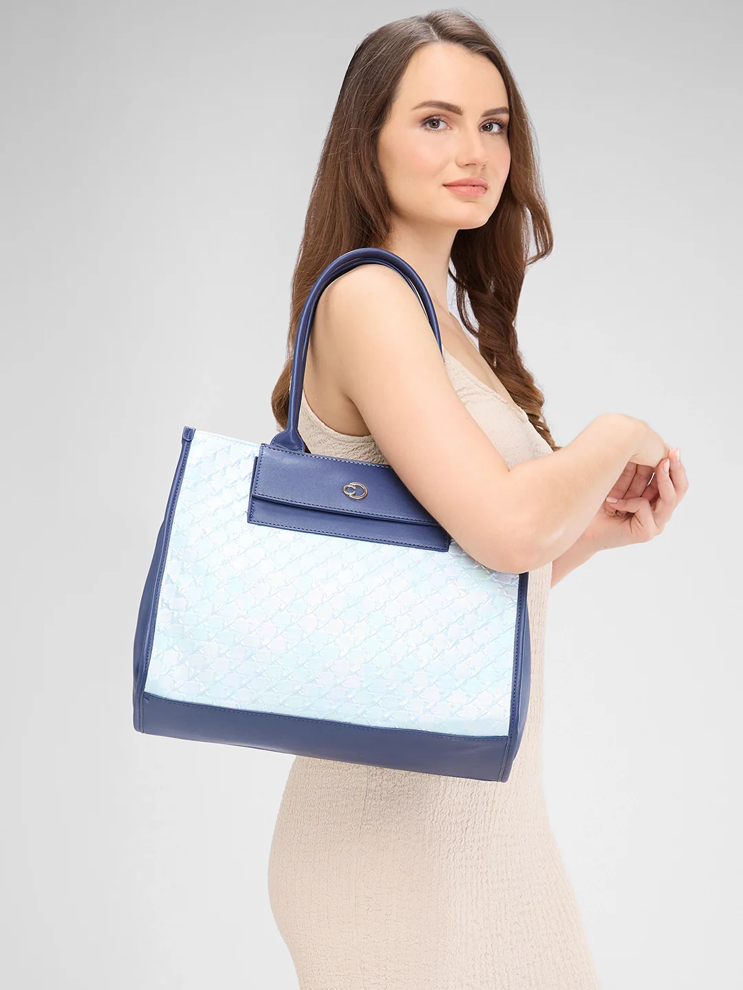 Caprese Josie Large Sky Blue Tote Bag - Image 13