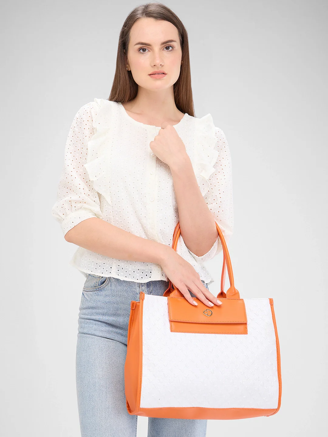 Caprese Josie Large White Tote Bag - Image 2