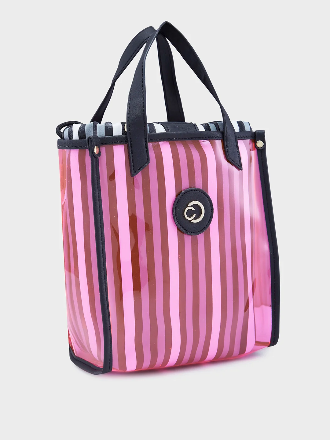 Caprese Josie Small Plastic PinkTote Bag - Image 5