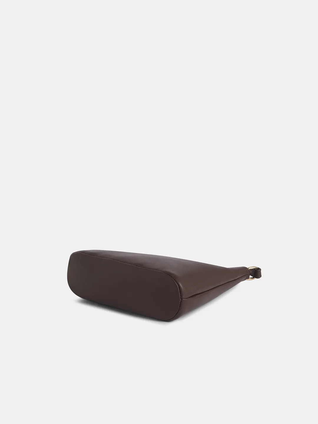 Caprese Julie Medium Chocolate Brown Baguette Bag - Image 6