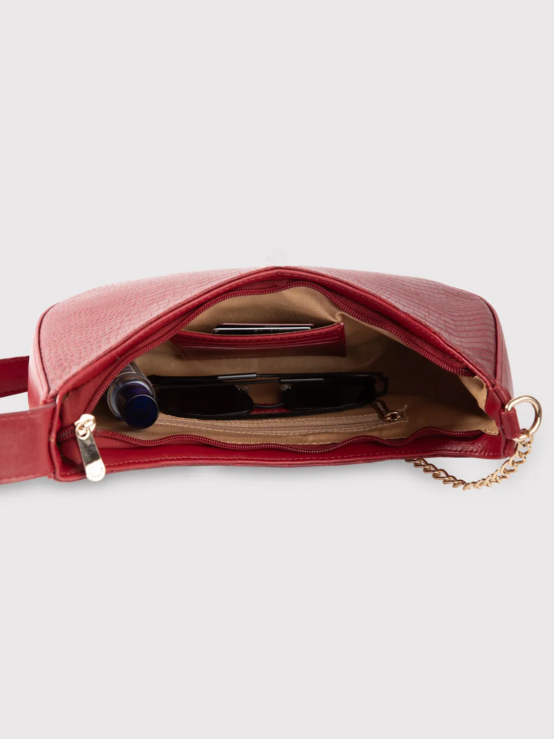 Caprese July Medium Bordeaux Sling Bag - Image 7