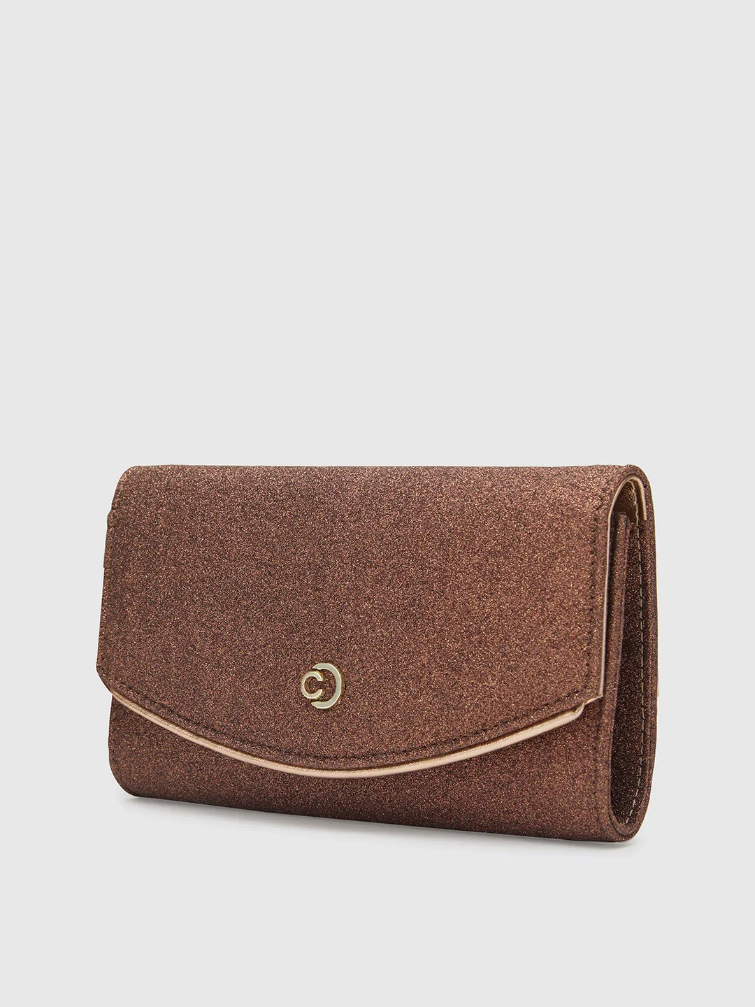 Caprese Junie Medium Copper Flapover Clutch - Image 2