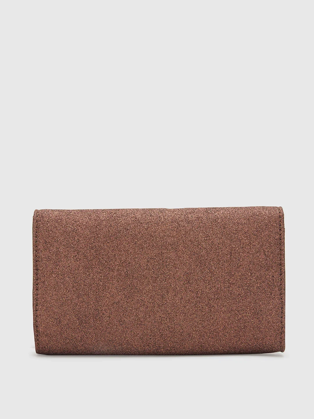 Caprese Junie Medium Copper Flapover Clutch - Image 4