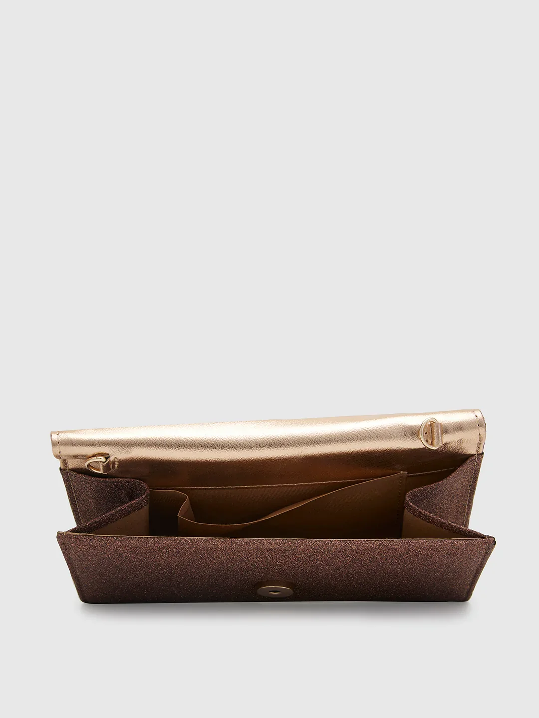 Caprese Junie Medium Copper Flapover Clutch - Image 5