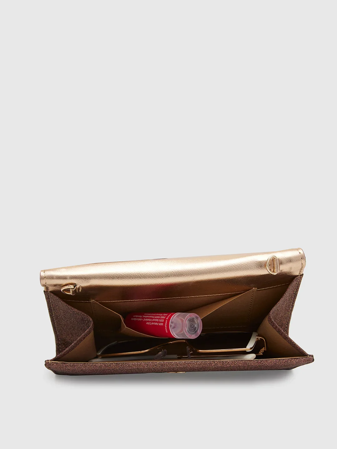 Caprese Junie Medium Copper Flapover Clutch - Image 7