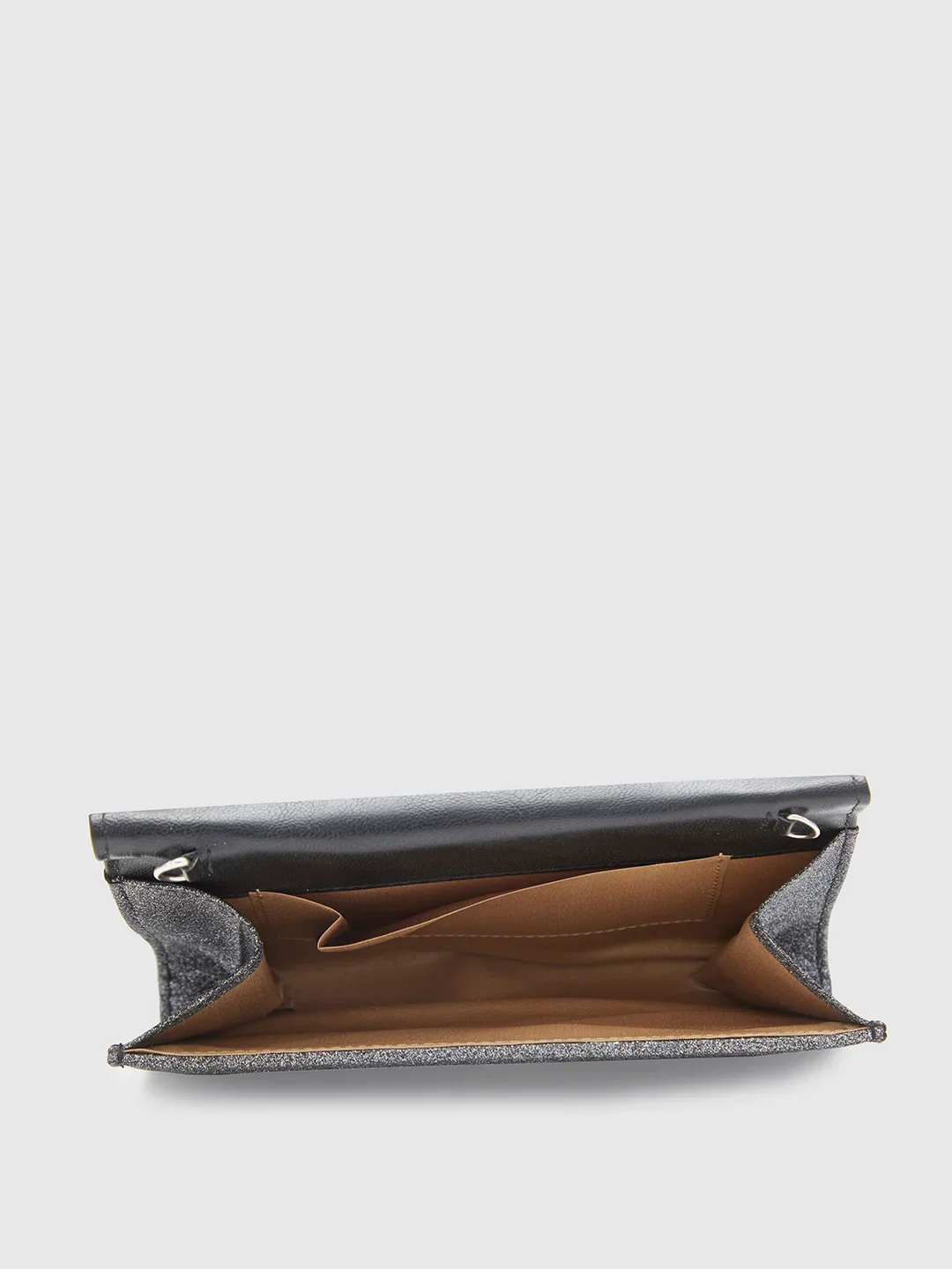 Caprese Junie Medium Gunmetal Flapover Clutch - Image 5