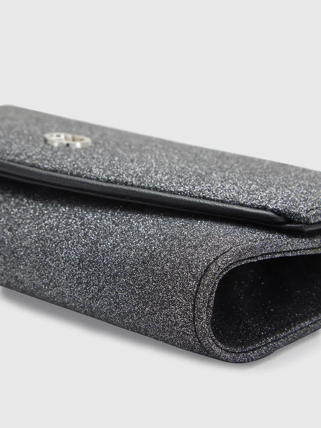 Caprese Junie Medium Gunmetal Flapover Clutch - Image 9