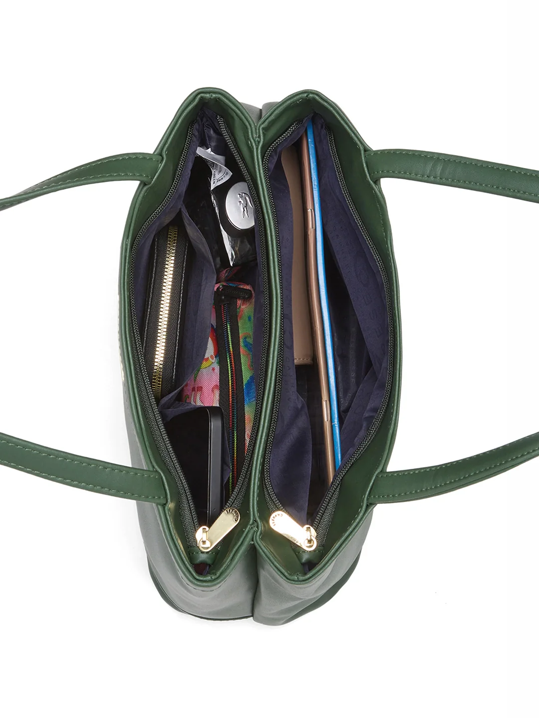 Caprese Kai Large Olive Green Tote Bag - Image 14