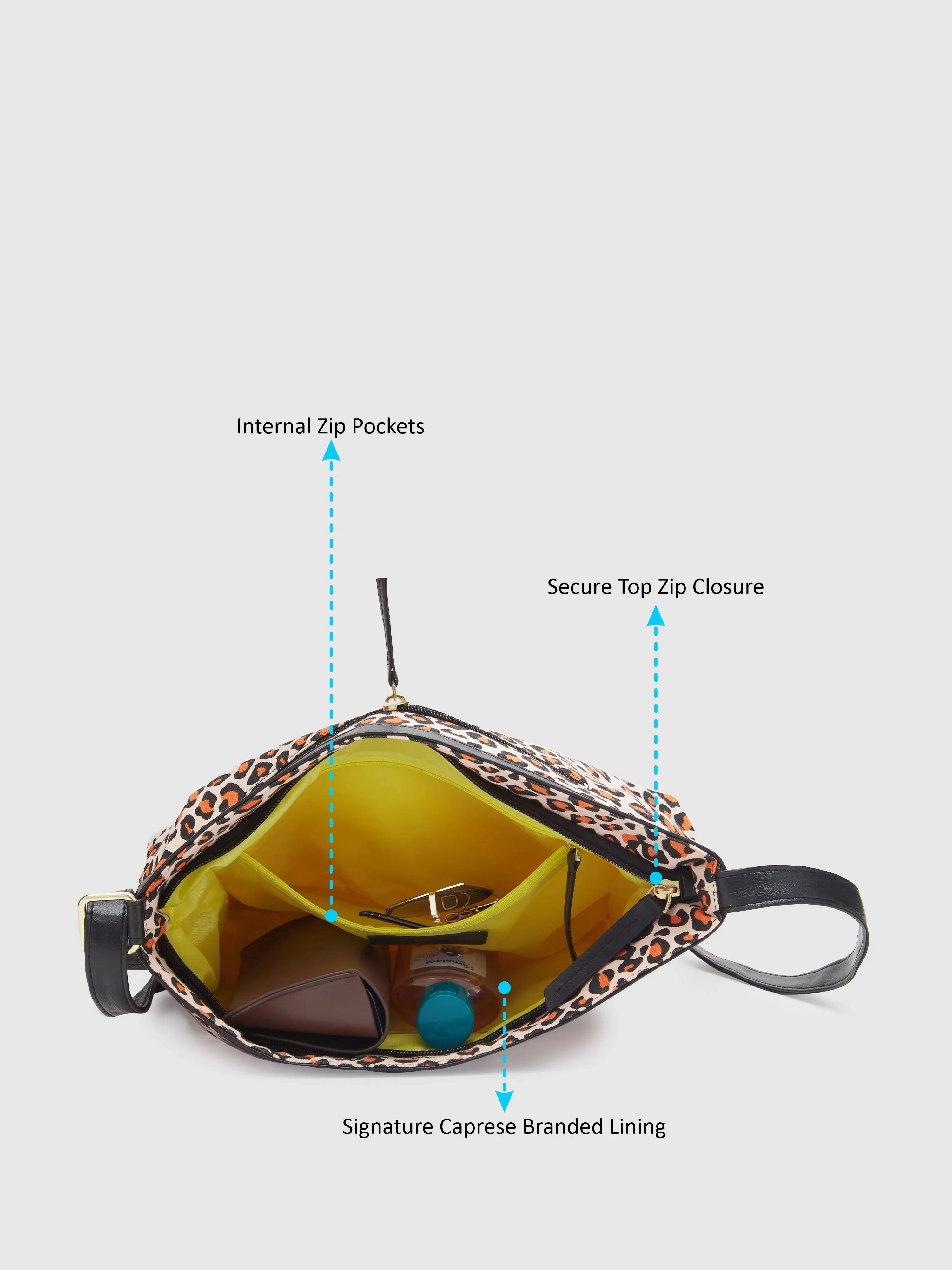 Caprese Karel Large Orange Sling Bag - Image 8