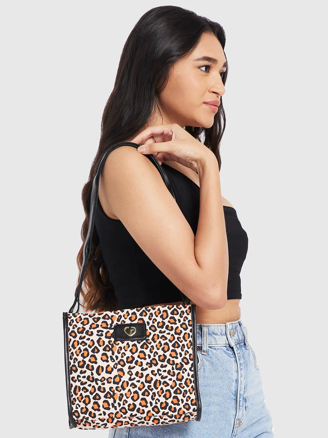 Caprese Karel Medium Orange Sling Bag - Image 3