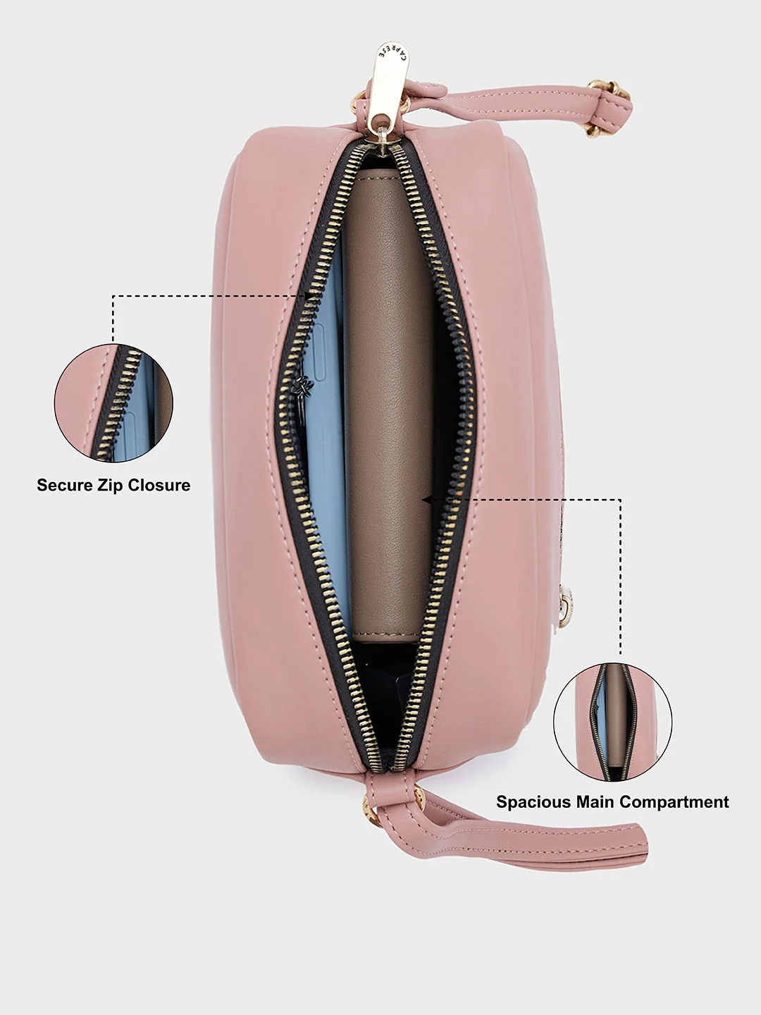 Caprese Kasa Small Blush Sling Bag - Image 7