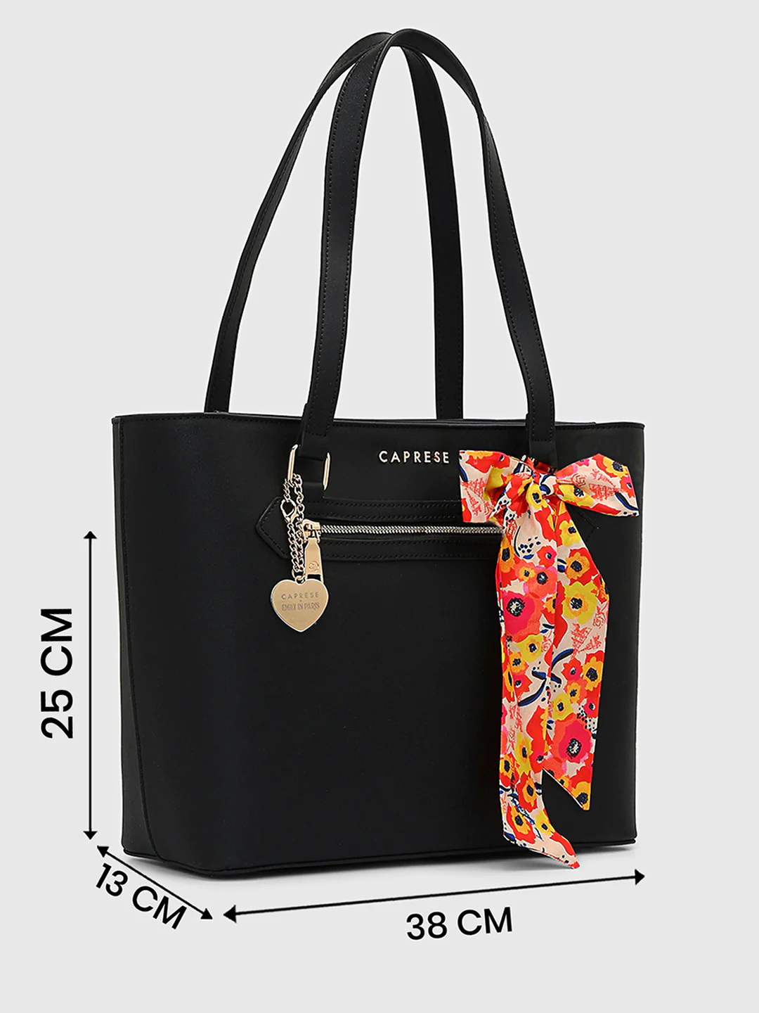 Caprese Kat Large Black Tote Bag - Image 9