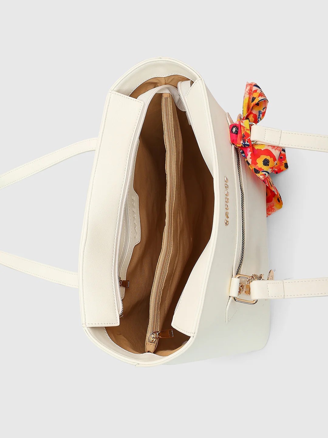 Caprese Kat Large White Tote Bag - Image 15