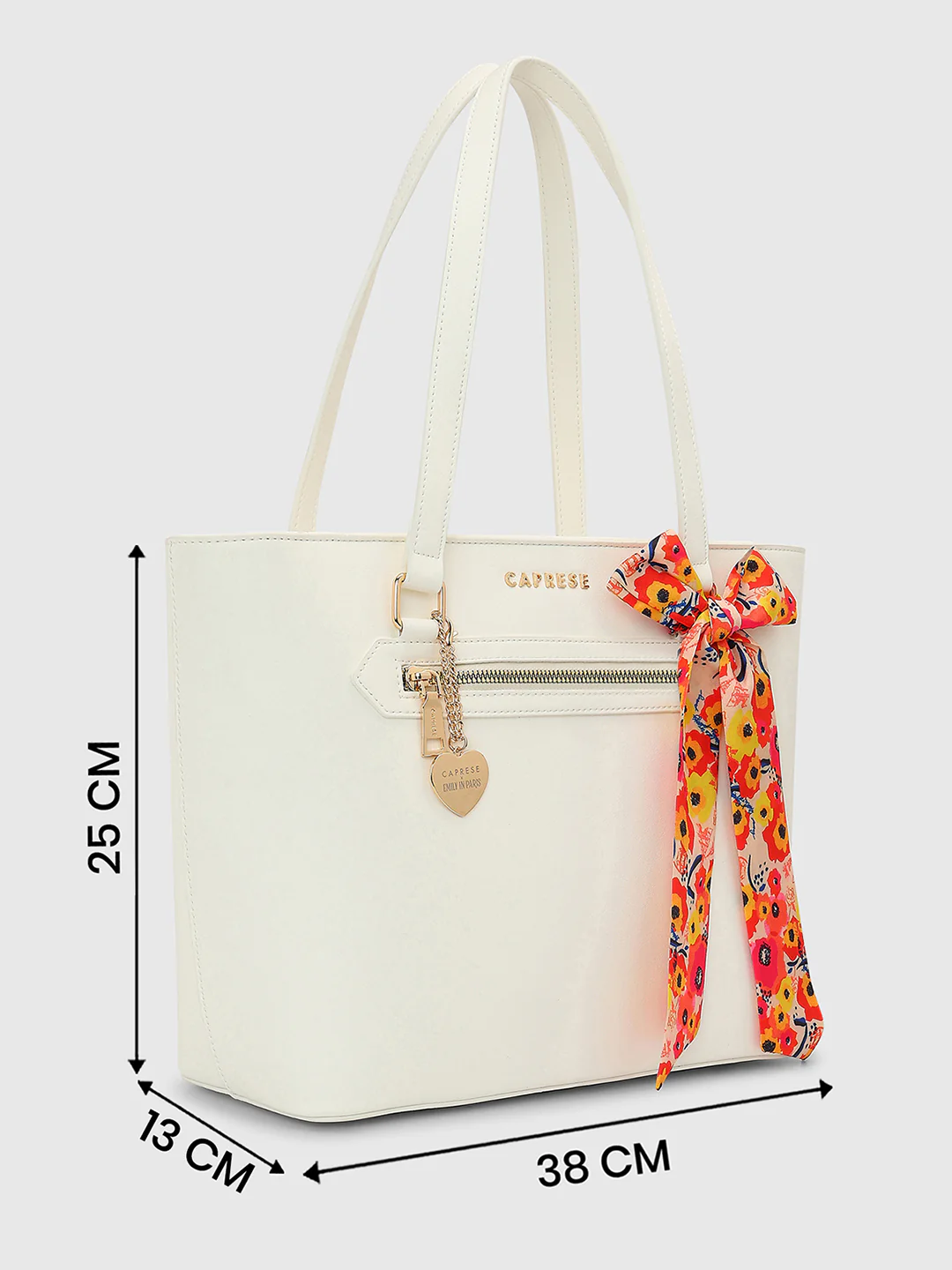 Caprese Kat Large White Tote Bag - Image 8