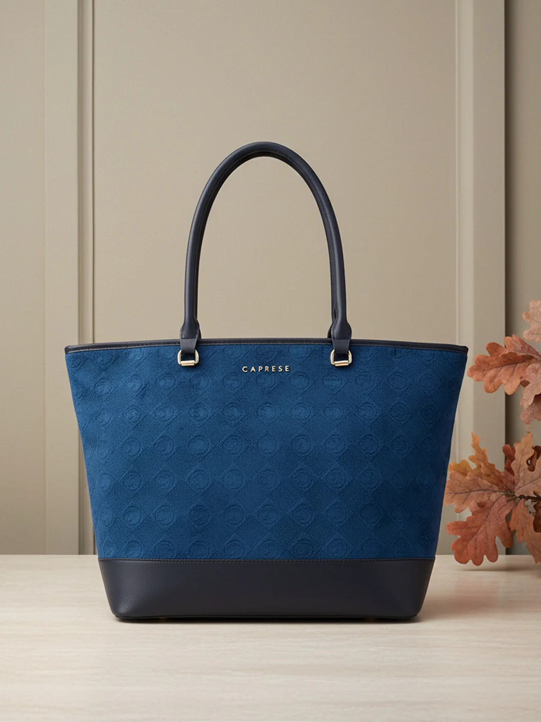 Caprese Katherine Large Midnight Blue Laptop Tote Bag - Image 8