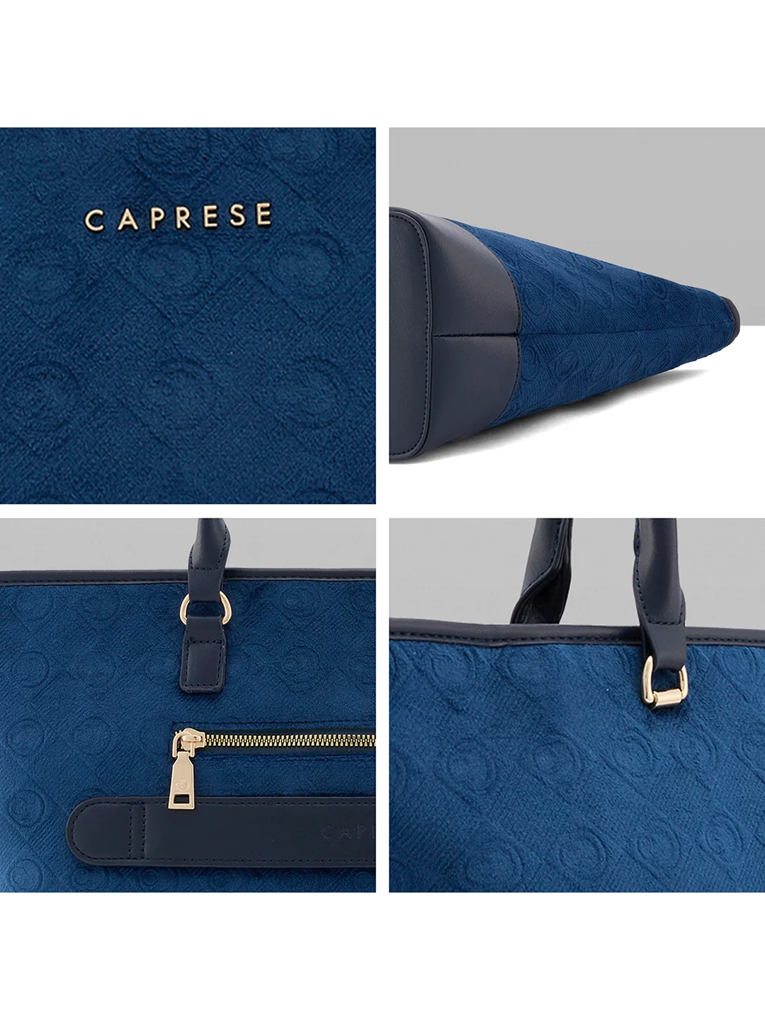Caprese Katherine Large Midnight Blue Laptop Tote Bag - Image 9